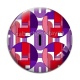 Cabochon Verre - motif géométrique