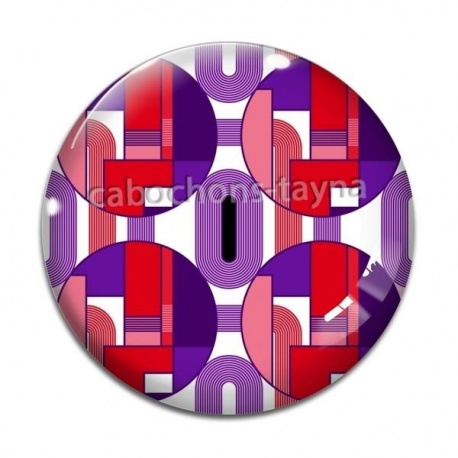 Cabochon Verre - motif géométrique