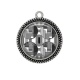 Pendentif Cabochon Argent -  motif géométrique