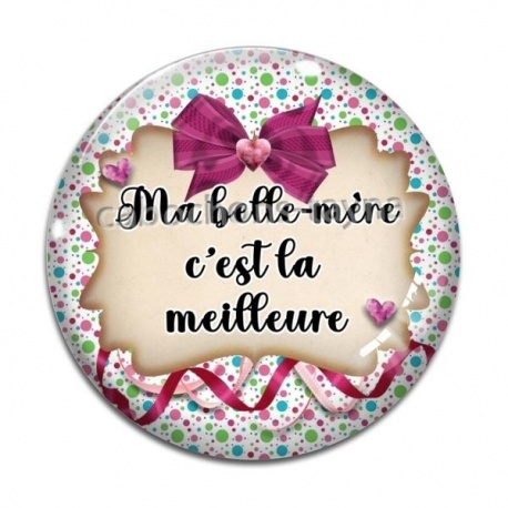 Cabochon Verre - ma belle mère c'est la meilleure