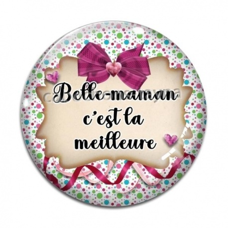 Cabochon Verre - ma belle mère c'est la meilleure