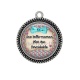 Pendentif Cabochon Argent - une belle maman plus que formidable