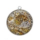 Pendentif Cabochon Argent -  fausse peau