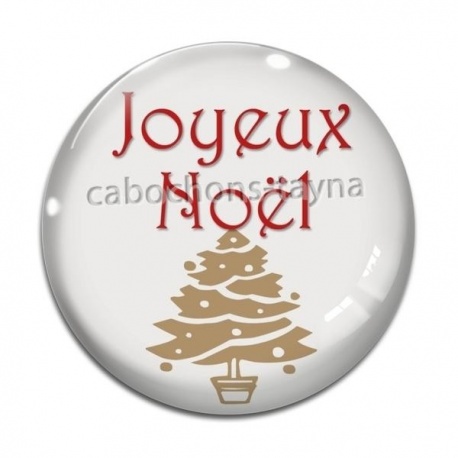 Cabochon Verre - joyeux noël