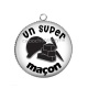 Pendentif Cabochon Argent - un super maçon