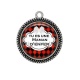 Pendentif Cabochon Argent - tu es une maman d'enfer