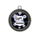 Pendentif Cabochon Argent - super maman