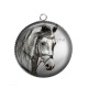 Pendentif Cabochon Argent - cheval