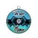 Pendentif Cabochon Argent - super maman