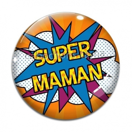 Cabochon Verre - super maman