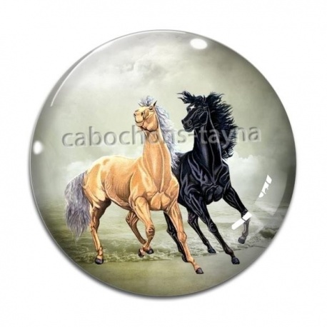 Cabochon Verre - cheval