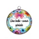 Pendentif Cabochon Argent - une belle soeur géniale