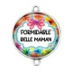 Connecteur Cabochon Argent - formidable belle maman
