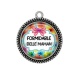 Pendentif Cabochon Argent - formidable belle maman