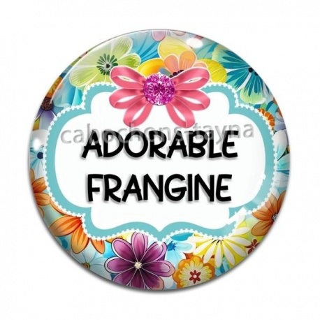 Cabochon Verre - adorable frangine