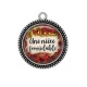 Pendentif Cabochon Argent - une nièce formidable