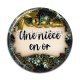 Cabochon Résine - une nièce en or