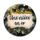 Cabochon Verre - une nièce en or