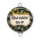 Connecteur Cabochon Argent - une nièce en or