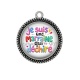 Pendentif Cabochon Argent - je suis une marraine qui déchire