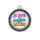 Pendentif Cabochon Argent - je suis une marraine qui déchire