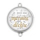 Connecteur Cabochon Argent - je suis une marraine qui déchire