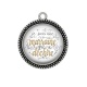 Pendentif Cabochon Argent - je suis une marraine qui déchire