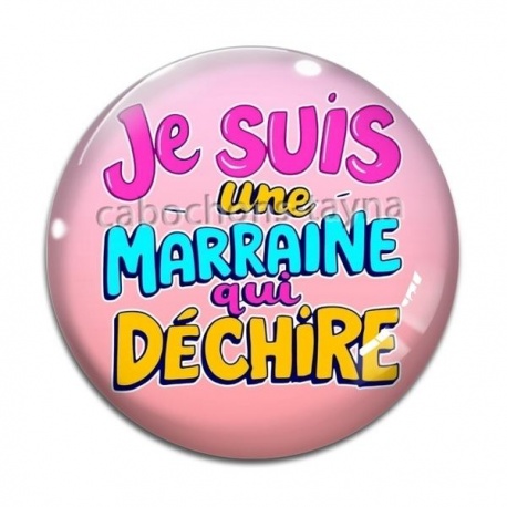 Cabochon Verre - je suis une belle soeur qui déchire