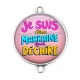 Connecteur Cabochon Argent - je suis une belle soeur qui déchire
