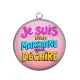 Pendentif Cabochon Argent - je suis une belle soeur qui déchire