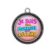 Pendentif Cabochon Argent - je suis une belle soeur qui déchire