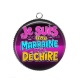 Pendentif Cabochon Argent - je suis une belle soeur qui déchire