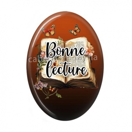 Cabochon Résine Ovale -  bonne lecture