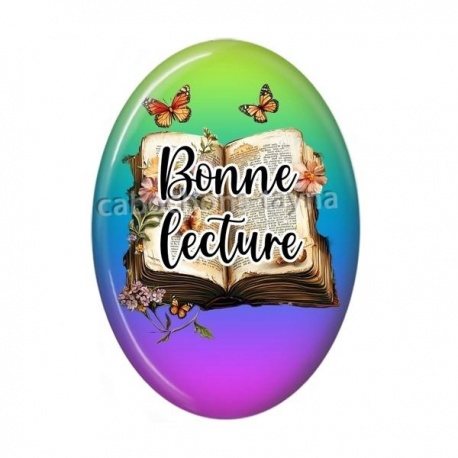 Cabochon Résine Ovale -  bonne lecture