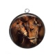 Pendentif Cabochon Argent - cheval