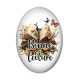 Cabochon Résine Ovale -  bonne lecture