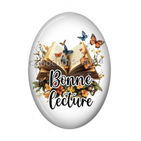Cabochon Résine Ovale -  bonne lecture