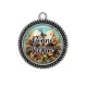Pendentif Cabochon Argent -  bonne lecture