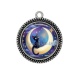 Pendentif Cabochon Argent - chat