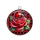 Pendentif Cabochon Argent - coccinelle