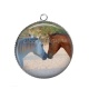 Pendentif Cabochon Argent - cheval