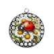 Pendentif Cabochon Argent - coccinelle