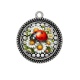 Pendentif Cabochon Argent - coccinelle