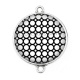 Connecteur Cabochon Argent - pois