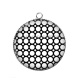 Pendentif Cabochon Argent - pois