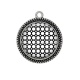 Pendentif Cabochon Argent - pois