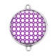 Connecteur Cabochon Argent - pois