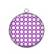 Pendentif Cabochon Argent - pois
