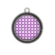 Pendentif Cabochon Argent - pois