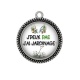 Pendentif Cabochon Argent - j'peux pas j'ai jardinage